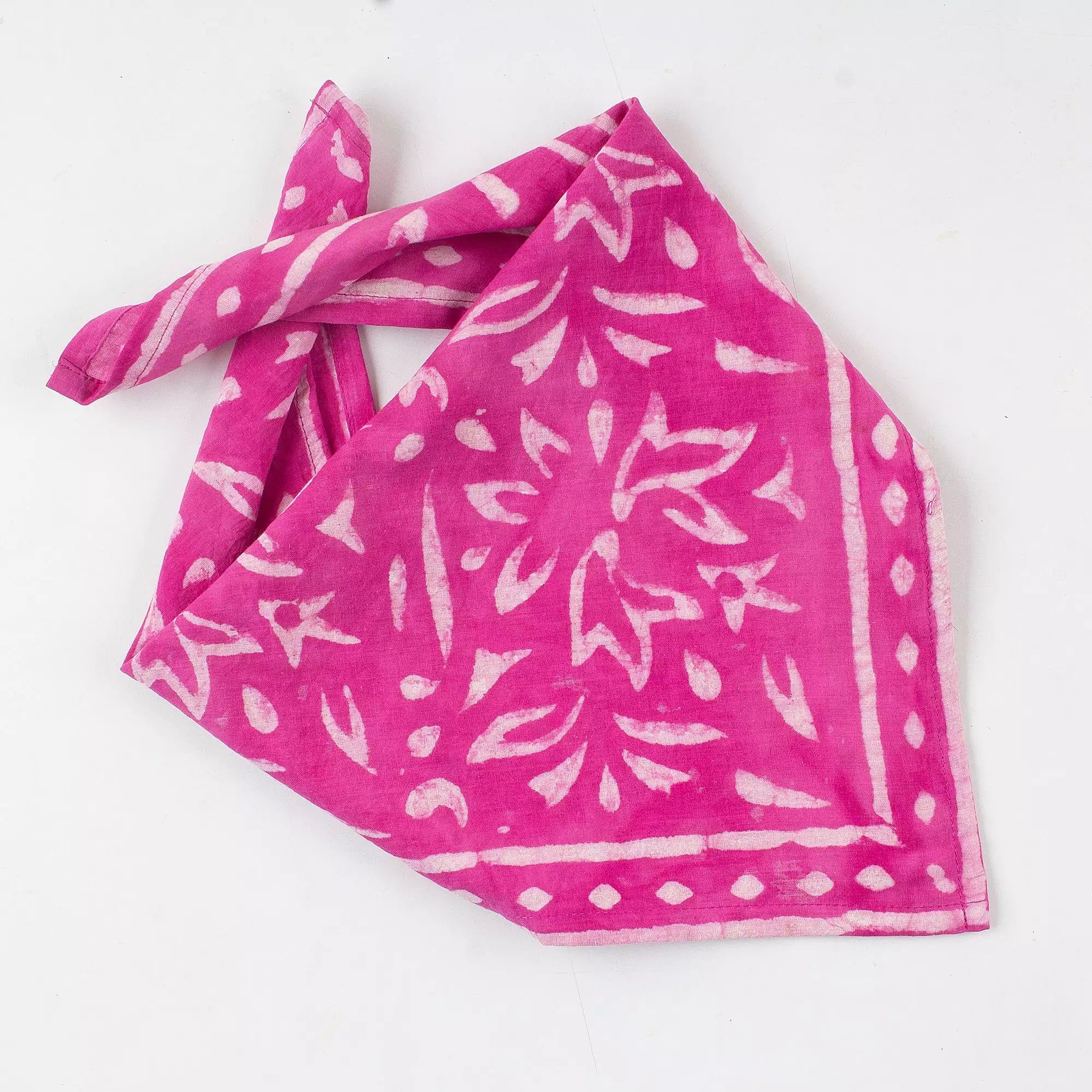 Handmade Pink Cotton Bandana for Men And Women's 623